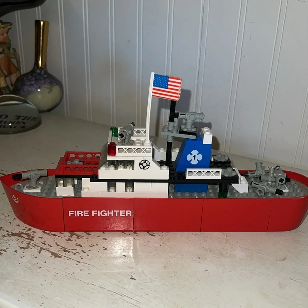 Vintage Lego Fire Fighter Boat Set 775